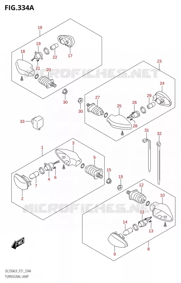 CLIGNOTANTS Suzuki MOTO 250 V-STROM 2019  DL250A L9 (P21)