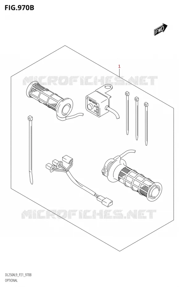 OPTIONSL (GRIP HEATER SET) Suzuki MOTO 250 V-STROM 2019  DL250A L9 (P21)