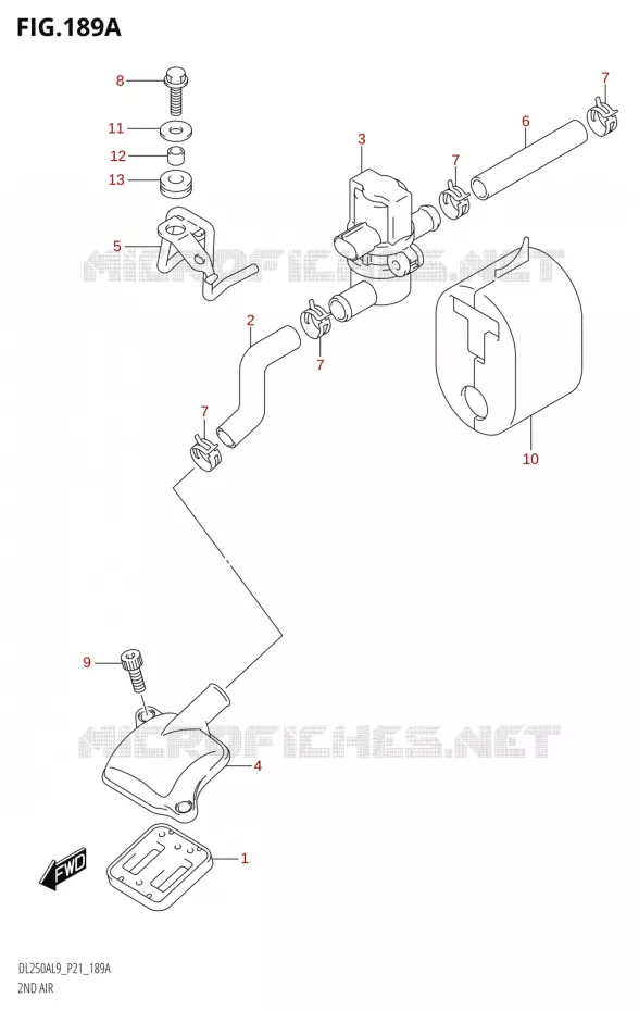 SYSTEME RECYCLAGE GAZ ECHAPPEMENT Suzuki MOTO 250 V-STROM 2019  DL250A L9 (P21)