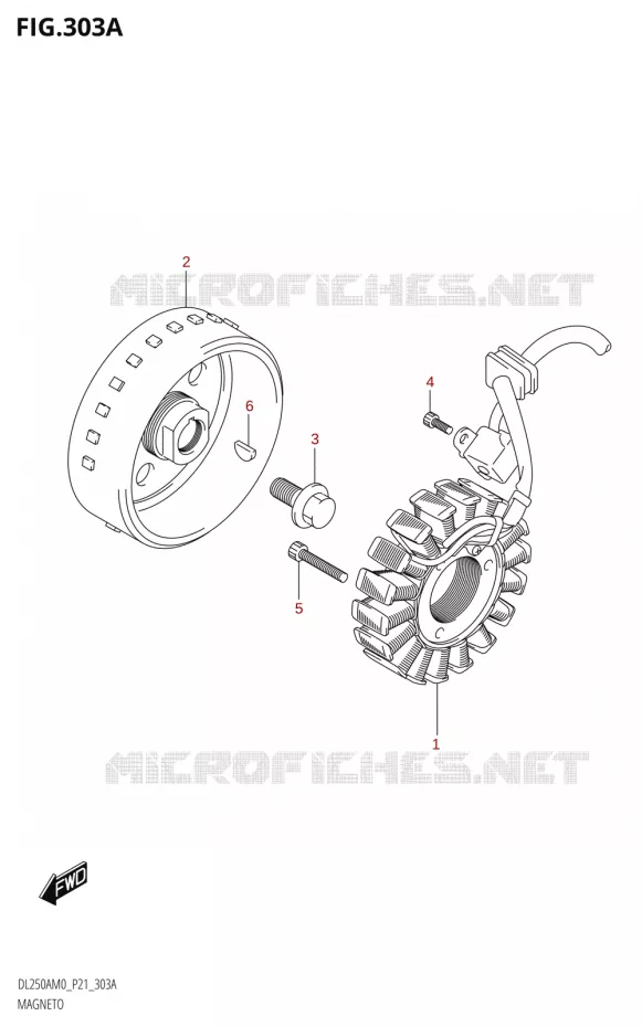 ALLUMAGE ROTOR - STATOR Suzuki MOTO 250 V-STROM 2020  DL250A M0 / DL250RLZ M0 (P21)