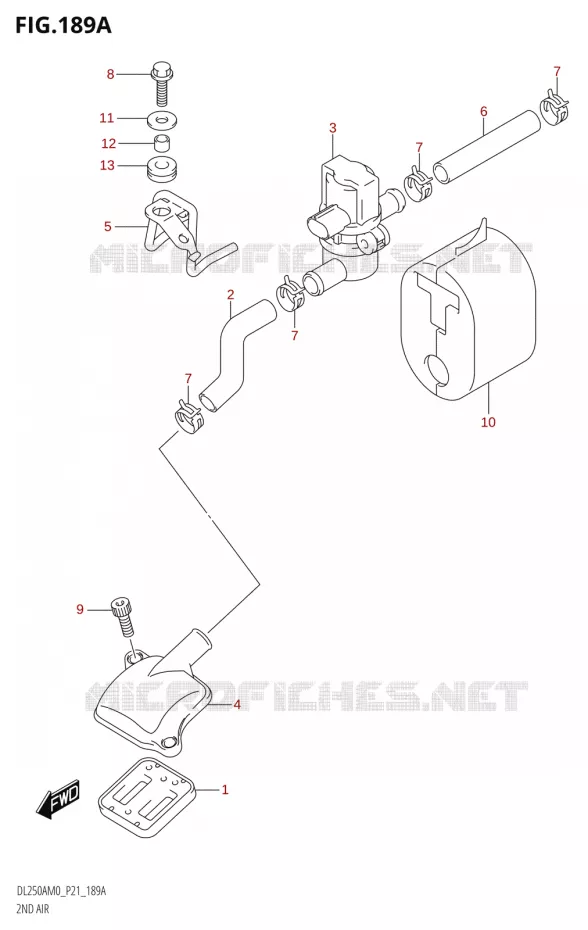 SYSTEME RECYCLAGE GAZ ECHAPPEMENT Suzuki MOTO 250 V-STROM 2020  DL250A M0 / DL250RLZ M0 (P21)