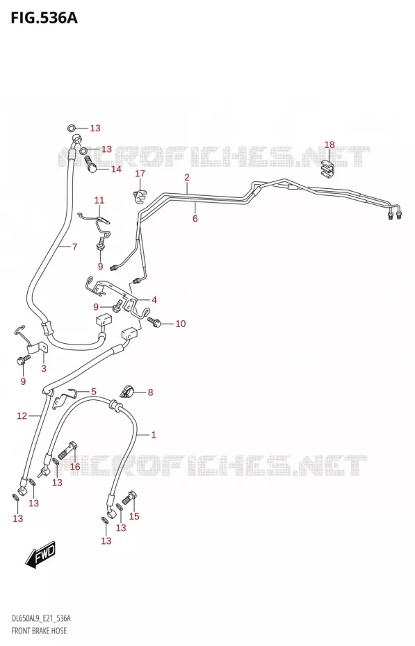 DURITE DE FREIN AVANT Suzuki MOTO 650 V-STROM 2019  DL650XA L9 (E21)