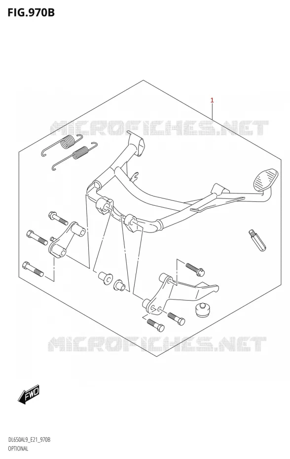 OPTIONSL (CENTER STAND SET) Suzuki MOTO 650 V-STROM 2019  DL650XA L9 (E21)