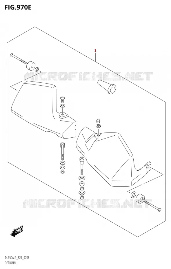 OPTIONSL (KNUCKLE COVER SET) (DL650A,DL650AUE) Suzuki MOTO 650 V-STROM 2019  DL650XA L9 (E21)