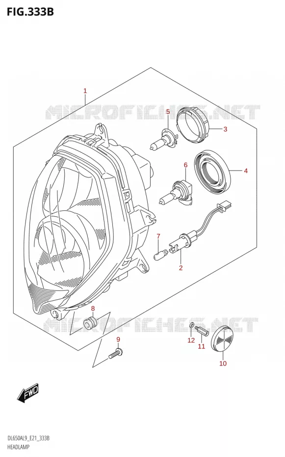 PHARE Suzuki MOTO 650 V-STROM 2019  DL650XA L9 (E21)
