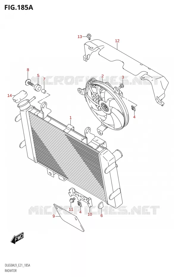 RADIATEUR Suzuki MOTO 650 V-STROM 2019  DL650XA L9 (E21)