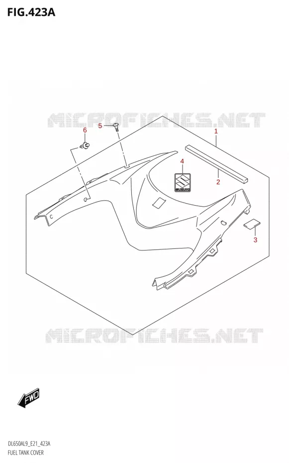 RESERVOIR D'ESSENCE - COUVERCLES Suzuki MOTO 650 V-STROM 2019  DL650XA L9 (E21)