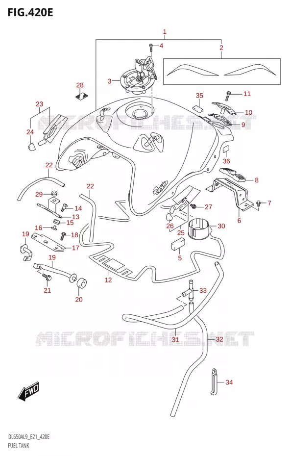 RESERVOIR D'ESSENCEXA) Suzuki MOTO 650 V-STROM 2019  DL650XA L9 (E21)