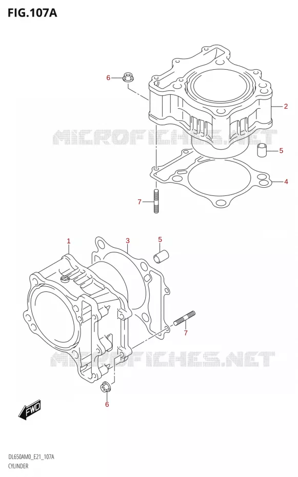 CYLINDRE Suzuki MOTO 650 V-STROM 2020  DL650XA M0 (E21)