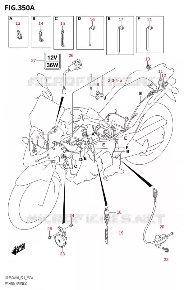 FAISCEAU ELECTRIQUE Suzuki MOTO 650 V-STROM 2020  DL650A M0 (E21)