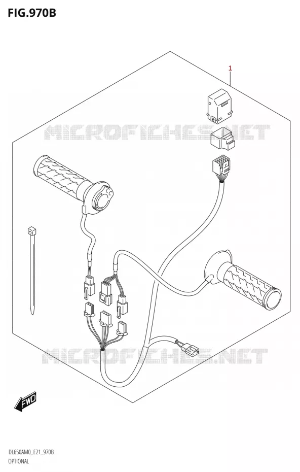 OPTIONSL (SEE NOTE 1) Suzuki MOTO 650 V-STROM 2020  DL650A M0 (E21)