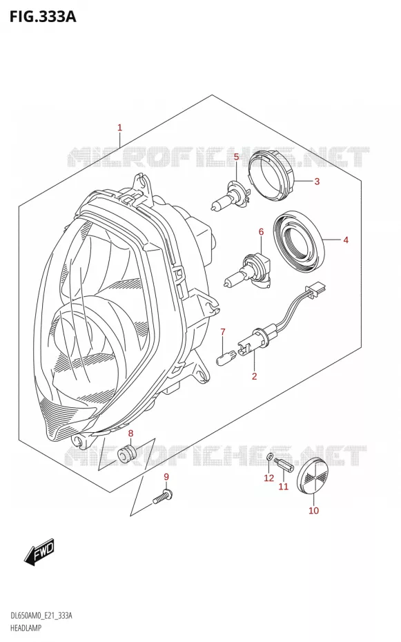 PHARE Suzuki MOTO 650 V-STROM 2020  DL650XA M0 (E21)