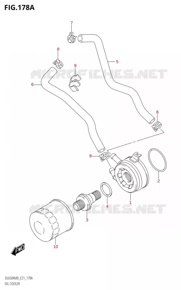 RADIATEUR D'HUILE Suzuki MOTO 650 V-STROM 2020  DL650XA M0 (E21)