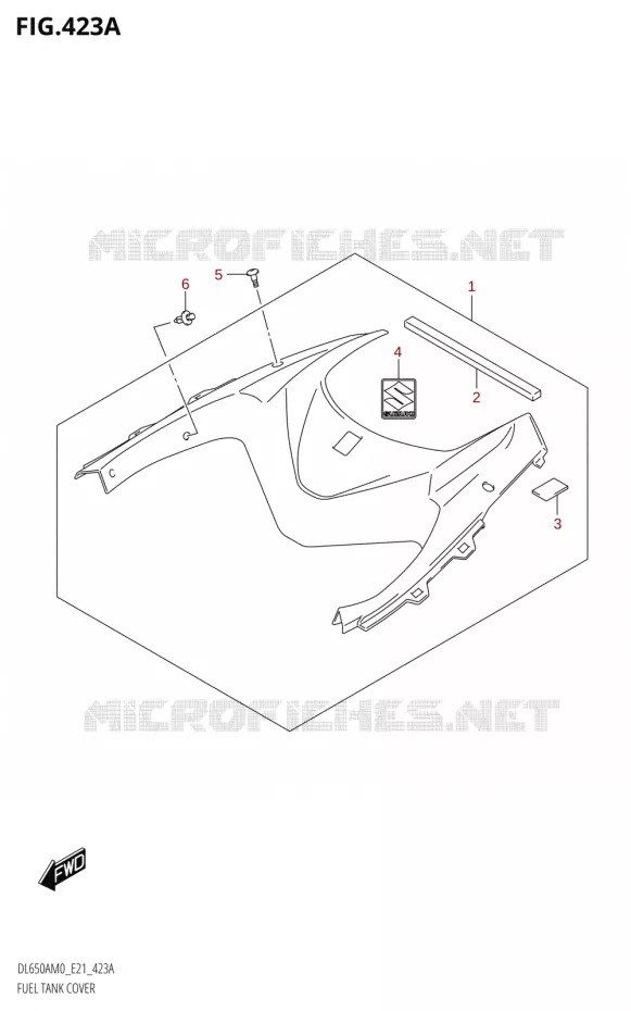 RESERVOIR D'ESSENCE - COUVERCLES Suzuki MOTO 650 V-STROM 2020  DL650A M0 (E21)
