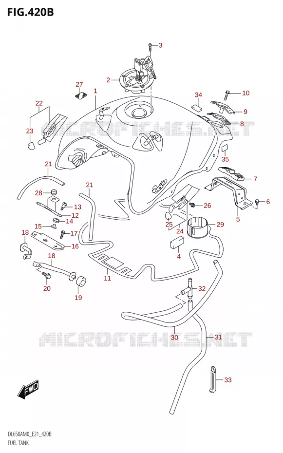 RESERVOIR D'ESSENCEA,DL650AUE) Suzuki MOTO 650 V-STROM 2020  DL650XA M0 (E21)