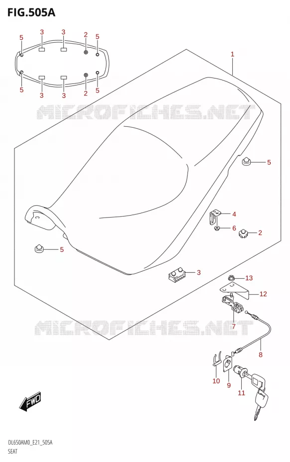SELLE Suzuki MOTO 650 V-STROM 2020  DL650A M0 (E21)