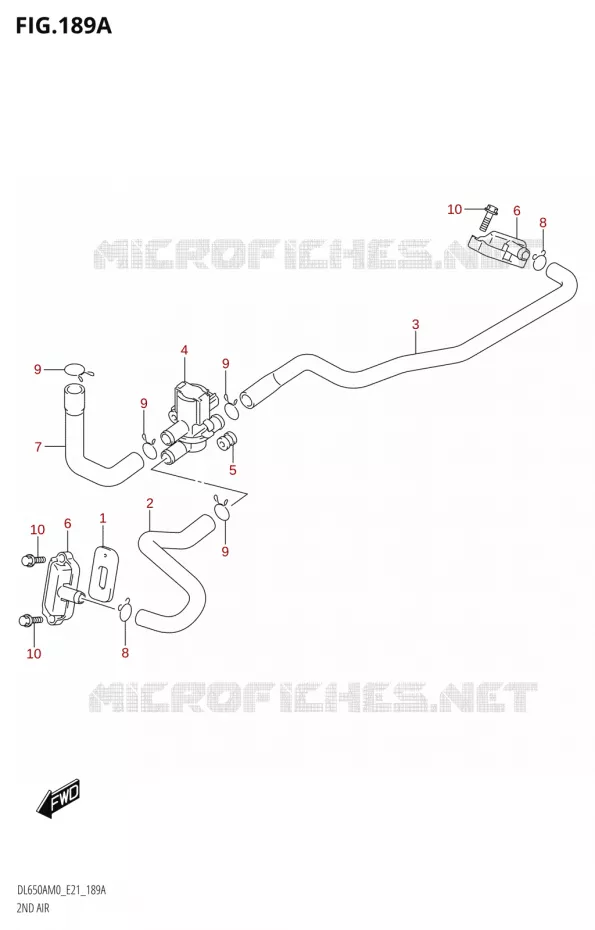SYSTEME RECYCLAGE GAZ ECHAPPEMENT Suzuki MOTO 650 V-STROM 2020  DL650XA M0 (E21)
