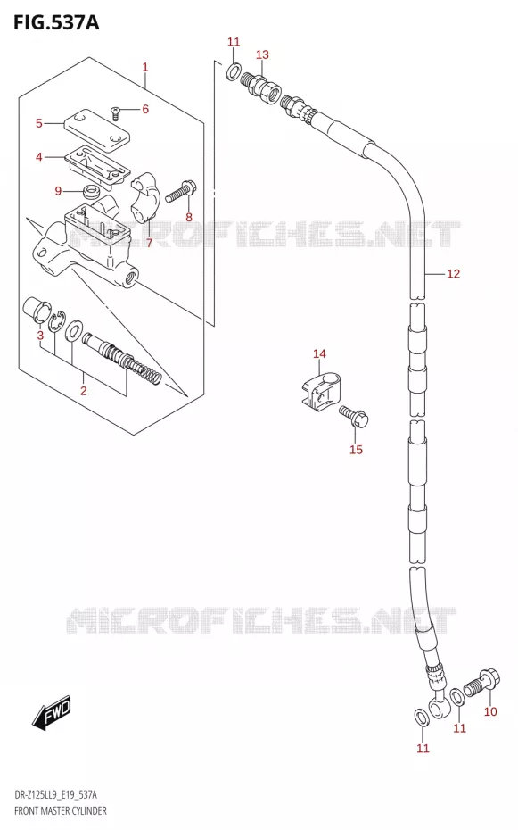 MAITRE CYLINDRE AVANT Suzuki MOTO 125 DR-Z 2019  DR-Z125L L9 (E19)