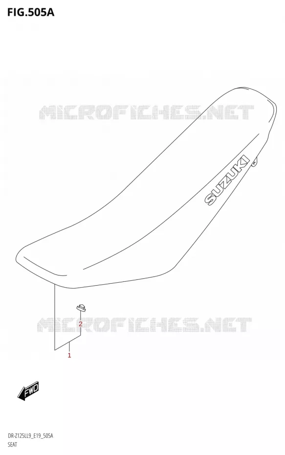 SELLE Suzuki MOTO 125 DR-Z 2019  DR-Z125L L9 (E19)
