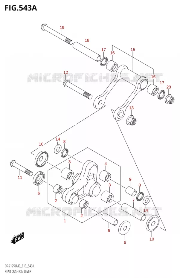 BIELLETTE D'AMORTISSEUR Suzuki MOTO 125 DR-Z 2020  DR-Z125L M0 (E19)