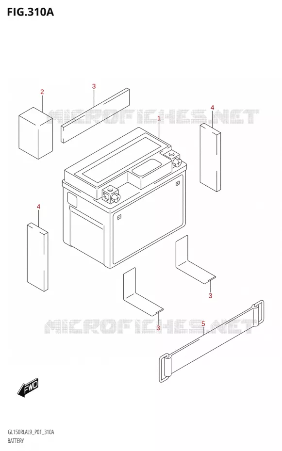 BATTERIE Suzuki MOTO 150 INTRUDER 2019  GL150RLA L9 (P01)