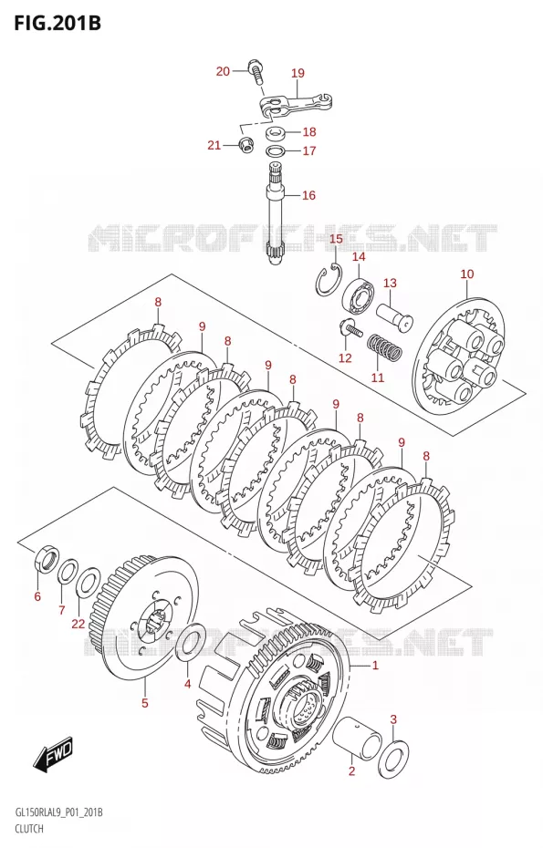 EMBRAYAGE Suzuki MOTO 150 INTRUDER 2019  GL150RLA L9 (P01)