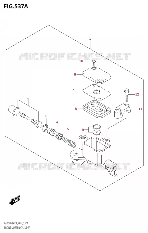 MAITRE CYLINDRE AVANT Suzuki MOTO 150 INTRUDER 2019  GL150RLA L9 (P01)