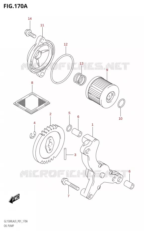 POMPE A HUILE Suzuki MOTO 150 INTRUDER 2019  GL150RLA L9 (P01)