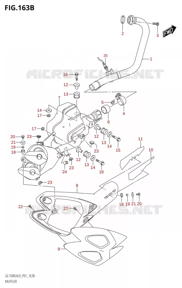 SILENCIEUX Suzuki MOTO 150 INTRUDER 2019  GL150RLA L9 (P01)