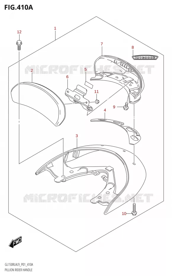 SUPPORT DOSSERET Suzuki MOTO 150 INTRUDER 2019  GL150RLA L9 (P01)
