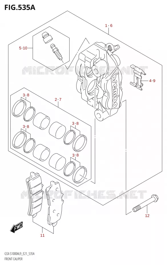 ETRIER DE FREIN AVANT Suzuki MOTO 1000 GSX-S 2019  GSX-S1000YAUF L9 (E21)