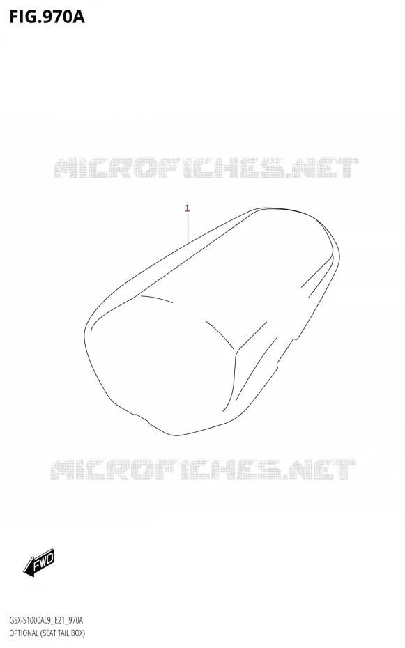 OPTIONSL (SEAT TAIL BOX) Suzuki MOTO 1000 GSX-S 2019  GSX-S1000YAUF L9 (E21)