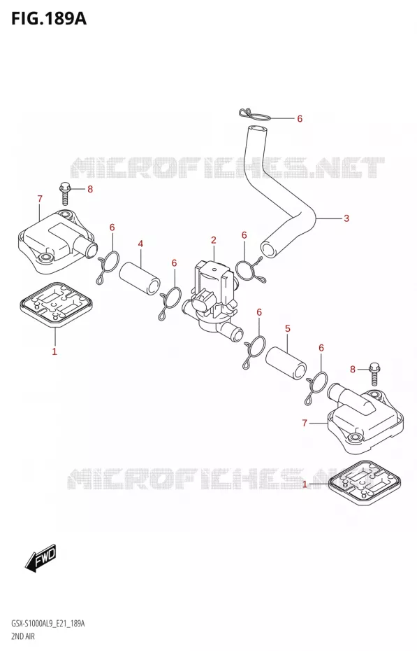 SYSTEME RECYCLAGE GAZ ECHAPPEMENT Suzuki MOTO 1000 GSX-S 2019  GSX-S1000YAUF L9 (E21)
