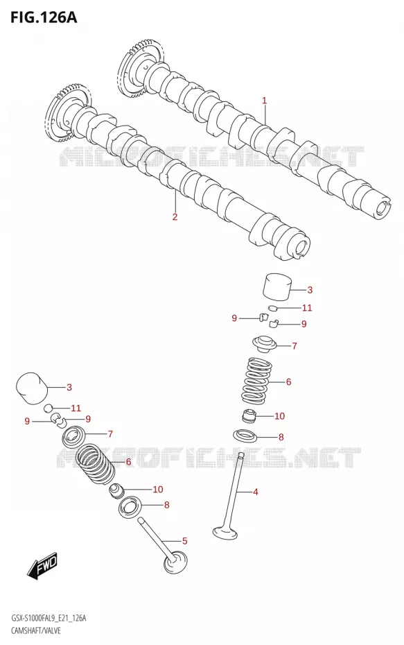 ARBRE A CAMES - SOUPAPES Suzuki MOTO 1000 GSX-S 2019  GSX-S1000FA L9 (E21)