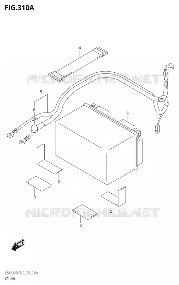 BATTERIE Suzuki MOTO 1000 GSX-S 2019  GSX-S1000FZAUF L9 (E21)