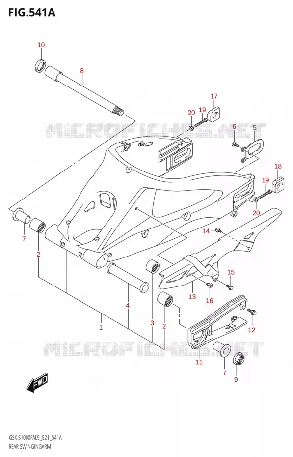 BRAS OSCILLANT Suzuki MOTO 1000 GSX-S 2019  GSX-S1000FZA L9 (E21)