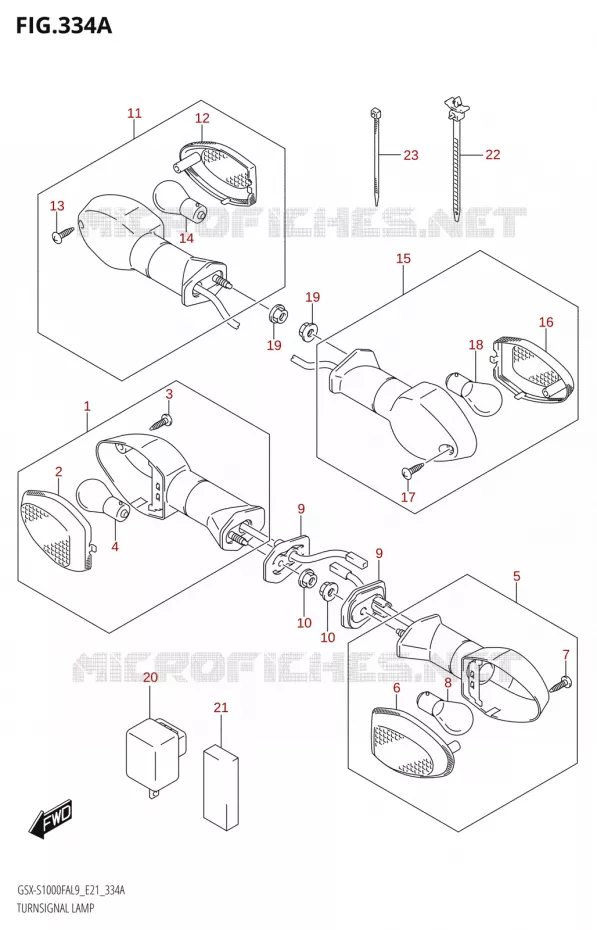 CLIGNOTANTS Suzuki MOTO 1000 GSX-S 2019  GSX-S1000FZAUF L9 (E21)