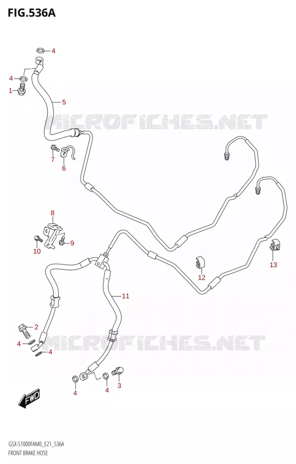 DURITE DE FREIN AVANT Suzuki MOTO 1000 GSX-S 2020  GSX-S1000FA M0 / GSX-S1000FZA M0 (E21)