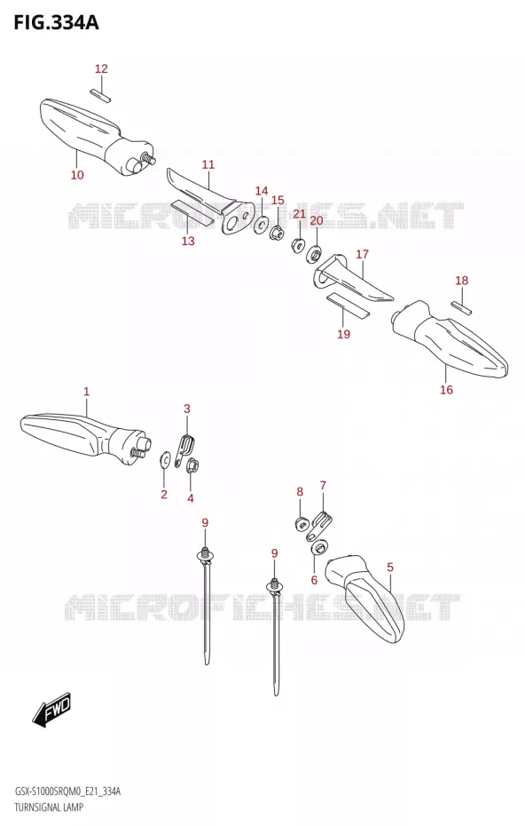 CLIGNOTANTS Suzuki MOTO 1000 KATANA 2019  GSX-S1000STQ L9 (E21)