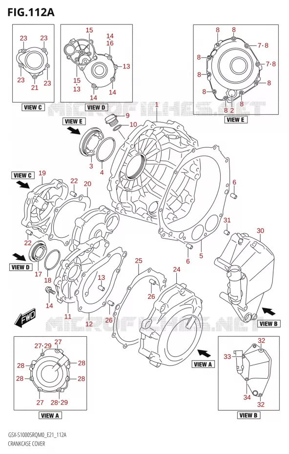 COUVERCLES DE CARTERS Suzuki MOTO 1000 KATANA 2019  GSX-S1000STQ L9 (E21)