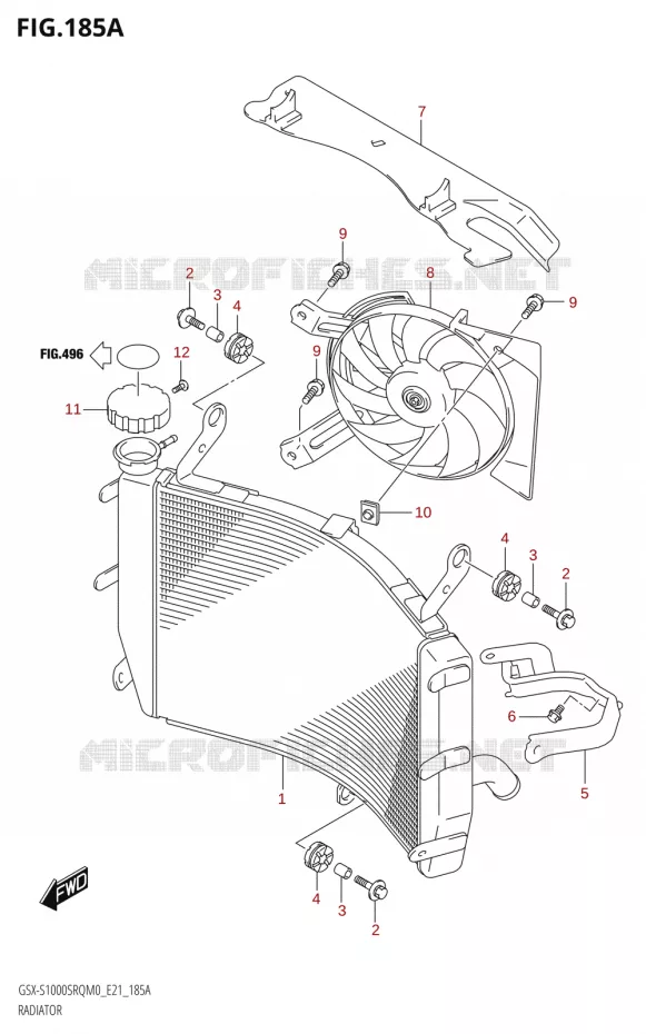 RADIATEUR Suzuki MOTO 1000 KATANA 2019  GSX-S1000STQ L9 (E21)
