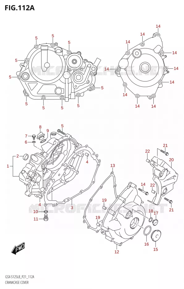 COUVERCLES DE CARTERS Suzuki MOTO 125 GSX-S 2018  GSX-S125ML L8 (P21)