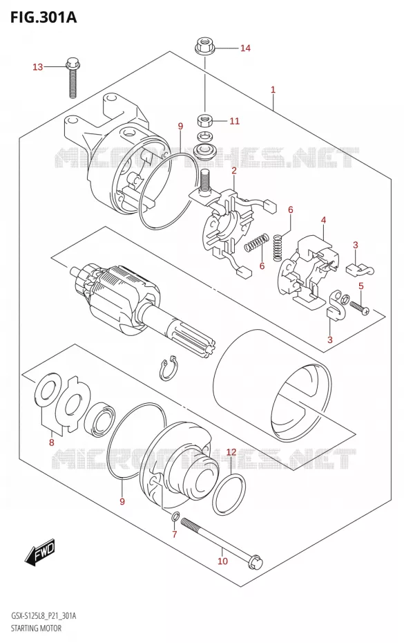 DEMARREUR Suzuki MOTO 125 GSX-S 2018  GSX-S125ML L8 (P21)