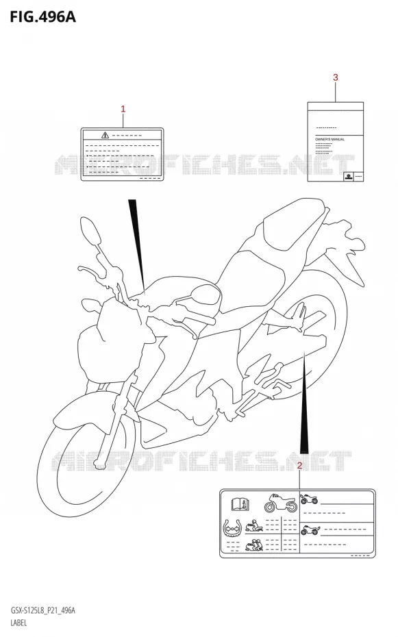ETIQUETTE-S125ML:L8:P21) Suzuki MOTO 125 GSX-S 2018  GSX-S125ML L8 (P21)