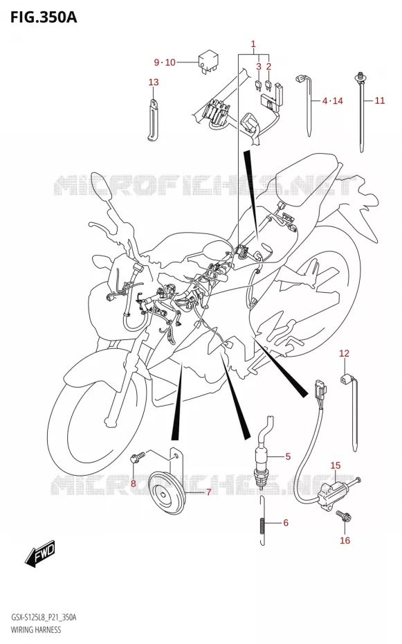 FAISCEAU ELECTRIQUE Suzuki MOTO 125 GSX-S 2018  GSX-S125ML L8 (P21)