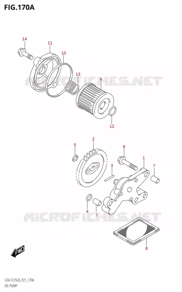 POMPE A HUILE Suzuki MOTO 125 GSX-S 2018  GSX-S125ML L8 (P21)