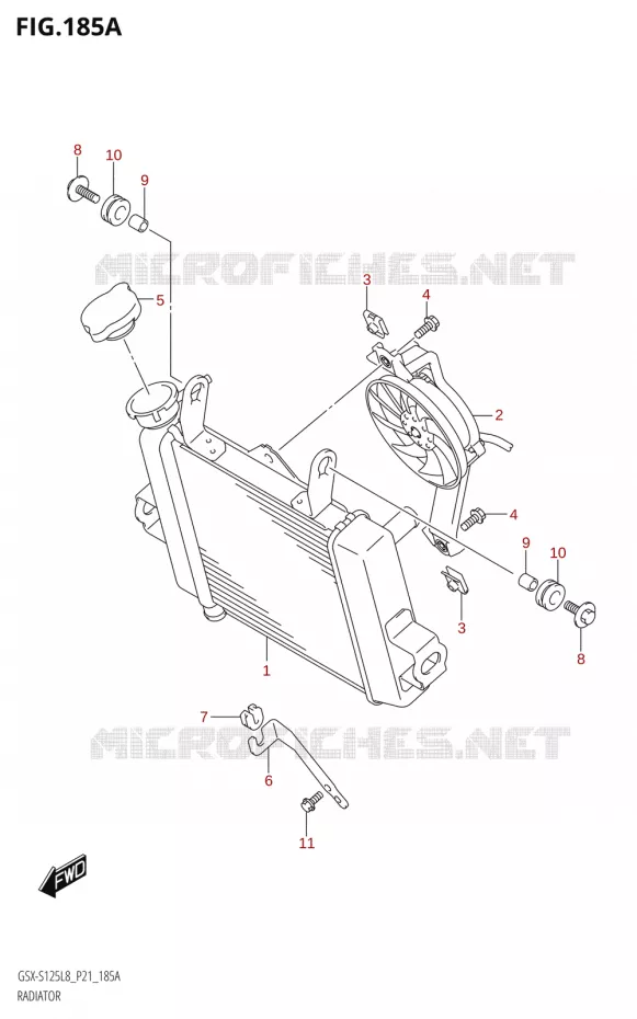 RADIATEUR Suzuki MOTO 125 GSX-S 2018  GSX-S125ML L8 (P21)