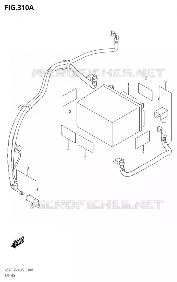 BATTERIE Suzuki MOTO 125 GSX-S 2018  GSX-S125MLX L8 (P21)