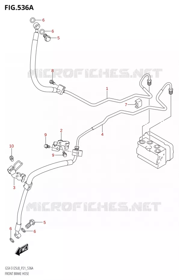 DURITE DE FREIN AVANT Suzuki MOTO 125 GSX-S 2018  GSX-S125MLX L8 (P21)
