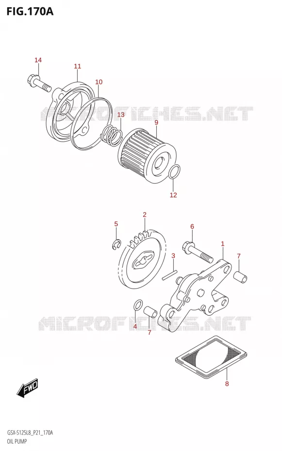 POMPE A HUILE Suzuki MOTO 125 GSX-S 2018  GSX-S125MLX L8 (P21)